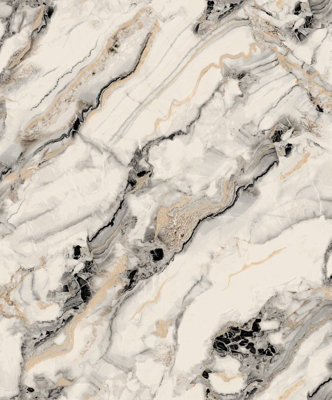 Zed Décor Zed Decor Golden Sands Liquid Marble  Vinyl Wallpaper 621011 from B&Q