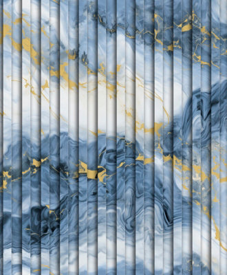 Zed Décor Zed Decor Blue White Gold Liquid Marble Wall Panel Vinyl Wallpaper621022 from B&Q