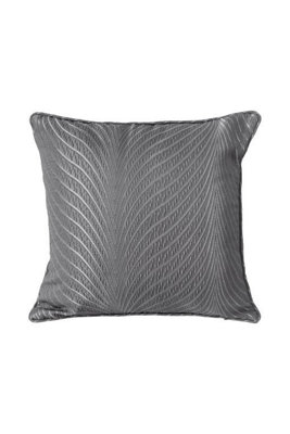 Wave Collection Cushion Cover In Charcoal from B&Q