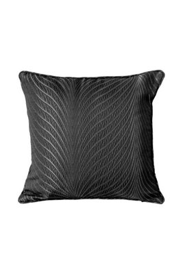 Wave Collection Cushion Cover In Black from B&Q