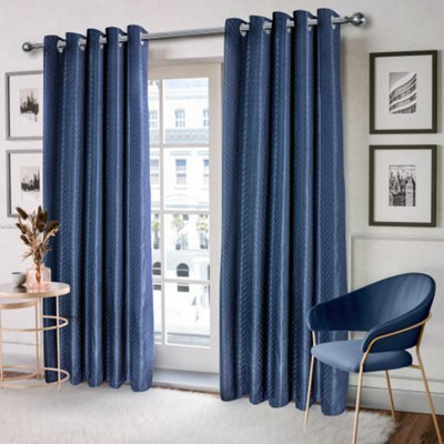 Wave Woven Jacquard Curtains In Cranberry168Cm X 228Cm from B&Q
