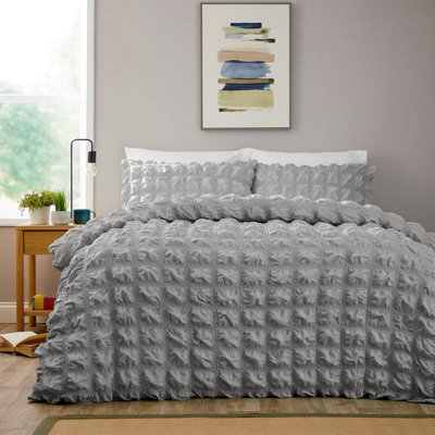 New Edge Blinds - Soho Duvet Set - Double - Grey - Image 3