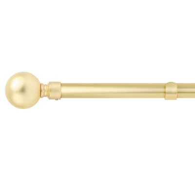 New Edge Blinds Sphere Gold Extendable Eyelet Metal Curtain Pole Set 160-300Cm - Image 4