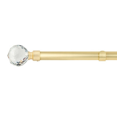 NewEdgeBlinds Metal Curtain Pole Set 16-19mm Extendable Gold - Image 5