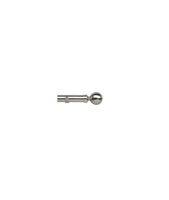Unknown 28mm Ball End Eyelet Metal Curtain Pole SetSatin Silver110Cm from B&Q