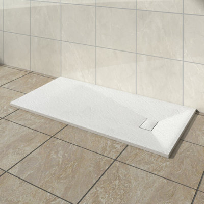 Vruc Wetroom Shower Enclosure Tray Rectangular Smc Slate Effect 1800X900mm White from B&Q
