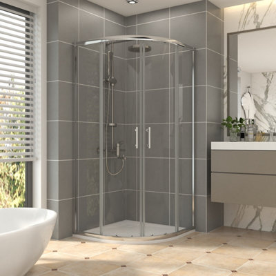 Vruc Quadrant Shower Enclosure 1000 X 1000 X 1900 mm Chrome from B&Q