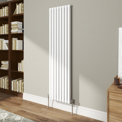 Vruc Double Oval Column Designer Radiator White 1800X472mm from B&Q
