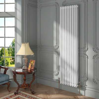 Vruc Cast Iron Style Radiator Traditional 3 Column 1800X472mm White from B&Q