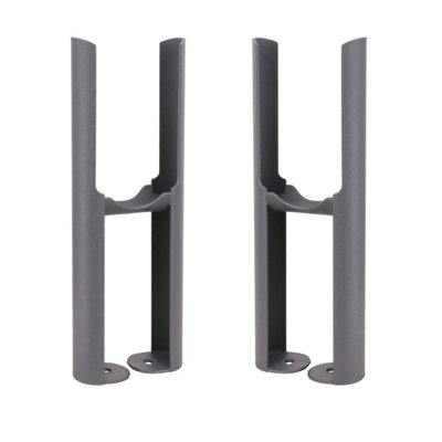 B&Q -  Floor Mounting Feet For Cast Iron Style Traditional 2 Column Radiator Anthracite