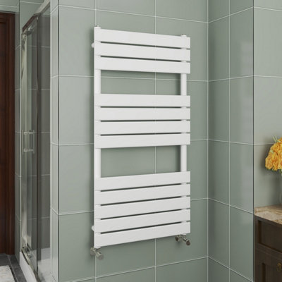 Vruc 1200X600 mm Flat Panel Heated Towel Rail Radiator White from B&Q