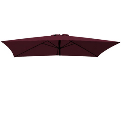 B&Q -  Replacement Parasol Fabric Umbrella Canopy Cover For 3X2M 6 Arm Parasols Wine Red
