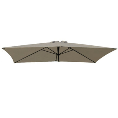 B&Q -  Replacement Parasol Fabric Umbrella Canopy Cover For 3X2M 6 Arm Parasols Taupe