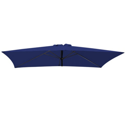 B&Q -  Replacement Parasol Fabric Umbrella Canopy Cover For 3X2M 6 Arm Parasols Blue