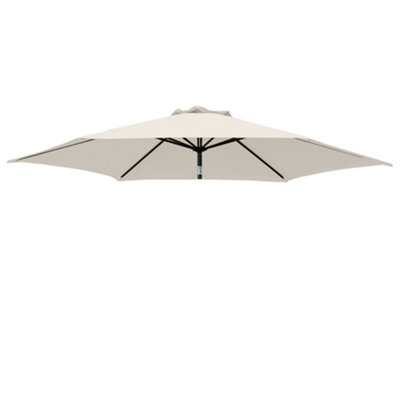 B&Q -  Replacement Parasol Fabric Umbrella Canopy Cover For 2.5M 6 Arm Parasols Cream