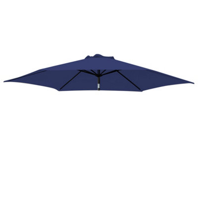 B&Q -  Replacement Parasol Fabric Umbrella Canopy Cover For 2.5M 6 Arm Parasols Blue