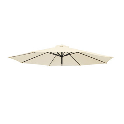 B&Q -  Replacement Parasol Fabric Umbrella Canopy Cover For 2.7M 8 Arm Parasols Cream