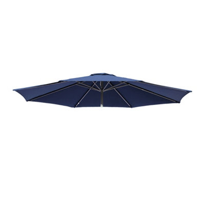 B&Q -  Replacement Parasol Fabric Umbrella Canopy Cover For 3M 8 Arm Parasols Blue