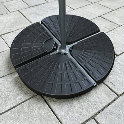 B&Q -  Set Of 4 Sector Parasol Base Stand Weights For Hanging Cantilever Umbrella