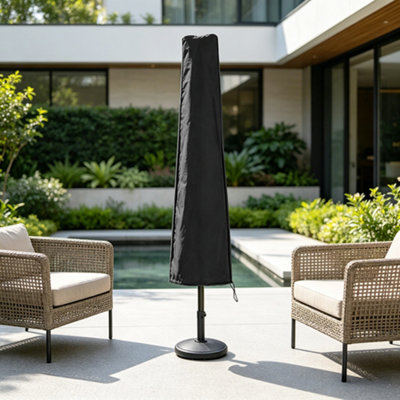 B&Q -  Parasol Cover For Garden Patio Sun Umbrella Banana Parasol 210Cm Black