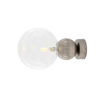 Luminosa Lighting Light/Silver Luminosa Ing Luminosa Helena Globe Wall Antique Clear Glass 15Cm