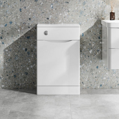 Affine 500mm Bathroom Back To Wall Btw Toilet Furniture Unit Only Freestanding White from B&Q