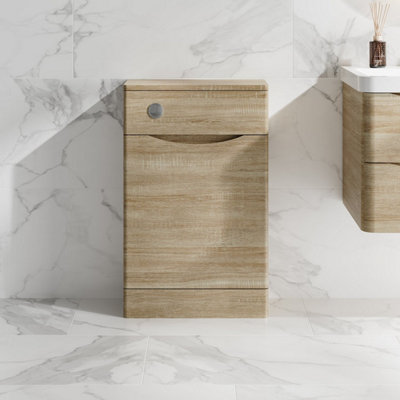 Affine 500mm Bathroom Back To Wall Btw Toilet Wc Furniture Unit Only Freestanding Oak from B&Q
