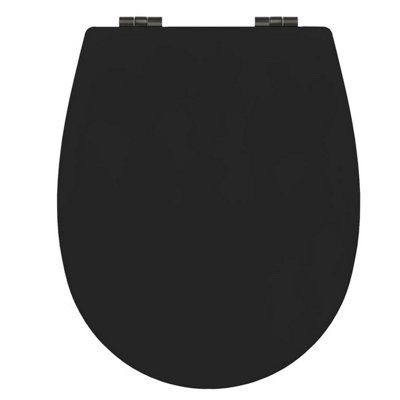 Bemis Hudson Soft Close Toilet Seat Matt Black from B&Q