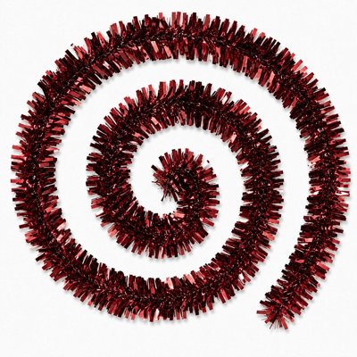 B&Q -  8 X 2M Burgundy Chunky Tinsel Garland
