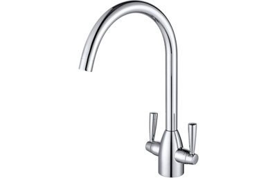 B&Q -  Ethiant  Bathrooms Dual Lever Kitchen Sink Mixer TapChrome