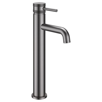 B&Q -  Essentia Tall Mono Mixer Gunmetal Worktop Fixed Lever Tap