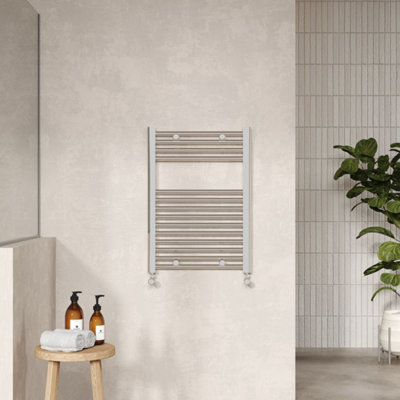 FNX Bathrooms Straight Ladder Rail 500 X 700mm Chrome 679 Btu 450 Pipe Centres from B&Q