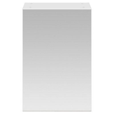 FNX Bathrooms Element 450mm 1 Door Gloss White Wall Hung Mirror Cabinet Contemporary 715mm from B&Q