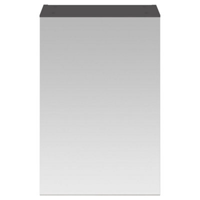 FNX Bathrooms Element Fitted Wall Hung 1 Door Mirror Cabinet 450mm Gloss Grey from B&Q