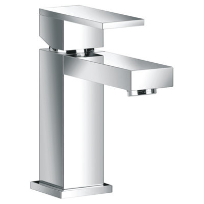 FNX Bathrooms Bubly Elysian Basin Mixer Tap Without Pop Up Waste Brass Chrome Lever Deck from B&Q