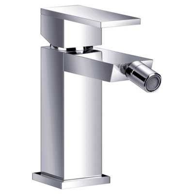 FNX Bathrooms Bubly Elysian Mono Bidet Mixer Tap With Pop Up Waste Brass Chrome Lever Deck from B&Q