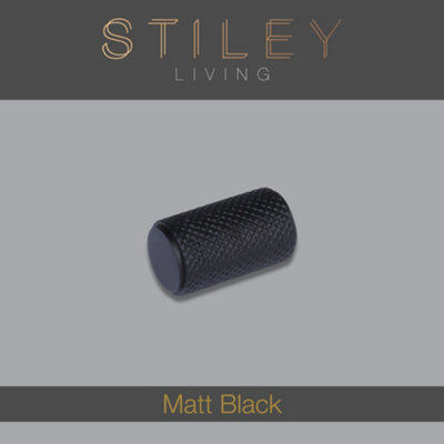 B&Q -  Matt Black Knurled Cabinet & Drawer Knob