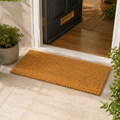 Nicoman Natural Coir Door Mats Indoor Outdoor Non Slip 100Cm X 50Cm from B&Q