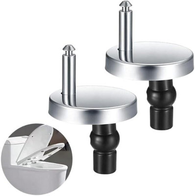 Marco Paul 2Pc Replacement Toilet Seat Hinges from B&Q