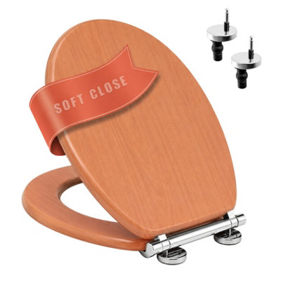  - Dark Pine Soft Close Quick Release Mdf Toilet Seat