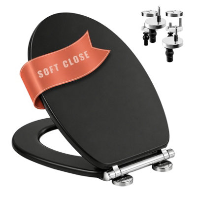  - Black Soft Close Mdf Toilet Seat Quick Release