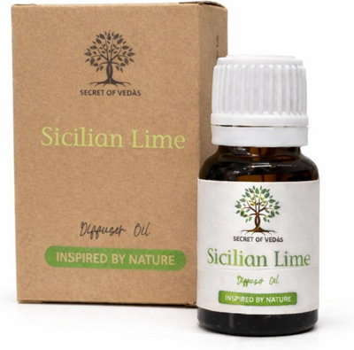 SECRET OF VEDAS Sicilian Lime Diffuser Oil 10Ml Reed Diffuser Oil Electric Diffuser Oil Fragrance Oil Oil Burner Home Fragrance Scented Oil from B&Q