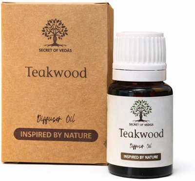 SECRET OF VEDAS Teakwood Diffuser Oil 10Ml Reed Diffuser Oil Electric Diffuser Oil Fragrance Oil Oil Burner Home Fragrance Scented Oil from B&Q