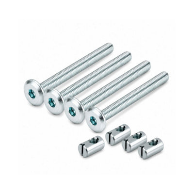 Sisi UK M6 X 60mm Furniture Connector Bolts With 14mm Barrel Nuts Allen Screws 20 Pack from B&Q