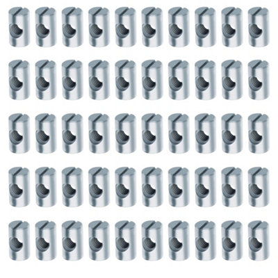 Sisi UK M6 X 14mm Barrel Nuts Bzp Furniture Connector Fixing Nuts 100 Pack from B&Q
