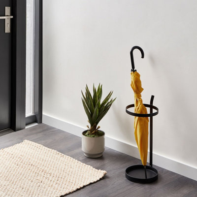 Wyld And Coco Unisex Black Powder-Coated Iron Umbrella Stand W21 X D21 X H50cm - Image 2