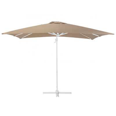 Wyld And Coco Unisex Beige 235 Cm Cantilever Garden Parasol Sand Canopy White Steel Pole Size 25 - Image 2