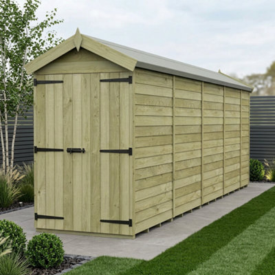 B&Q -  4 X 17 Apex Shed (Double DoorNo Windows)