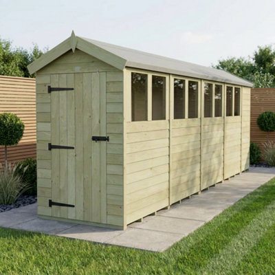 B&Q -  4 X 19 Apex Shed (Single DoorWith Windows)