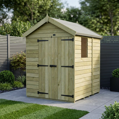 B&Q -  6 X 5 Apex Shed (Double DoorWith Windows)
